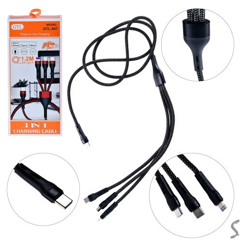������ GTL 3-in-1 Type-C to Lightning+Micro+Type-C PD 200W 1.2�