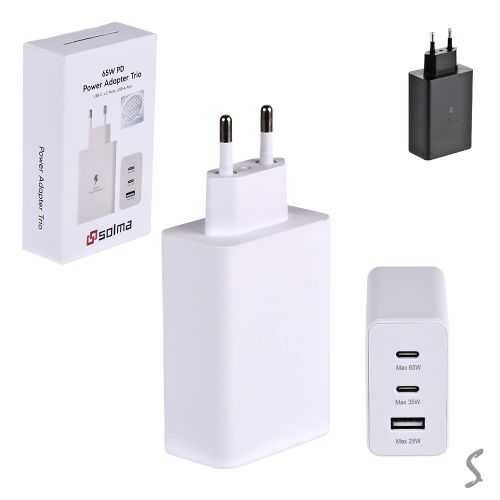 ������� �������� ���������� SOLMA PD "Trio" USB-C 65W/USB-C 25W/USB-A 15W